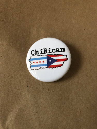 ChiRican with Flags Button 1.15